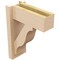 Ekena Millwork 5 1/2-in W x 12-in D x 16-in H Funston Block Rough Cedar Woodgrain TimberThane Outlooker, Primed Tan OUTUR055X12X16FST44RCPR - alternate 5